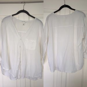 NWOT Button Down White Blouse